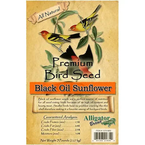 Alligator Brand Premium Black Oil Sunflower Bird Seed 5 lb.
