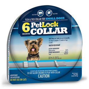 PetLock Flea & Tick Collar Small Dogs 6 Months Protection 6-Pack