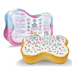 Birthday Cake Celebration Kit & 2 Playology Medium Pork Sausage Scent Rope Toys Dog Bundle