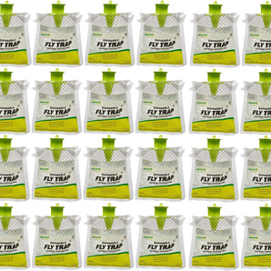 RESCUE! Disposable Fly Trap Outdoor Catches 20,000 Flies No Poison 24 Traps