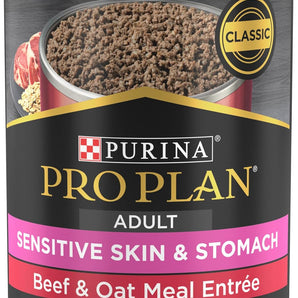 Pro Plan Sensitive Skin & Stomach Wet Dog Food Classic Beef & Oat Meal Entrée (13oz)