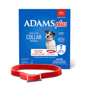Adams Plus Flea & Tick Collar for Small Dogs & Puppies 7 Month Protection 3PK