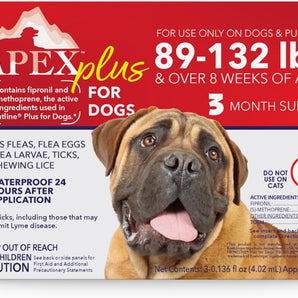 Apex Plus Flea & Tick Treatment for XLarge Dogs 89-132 lbs 3-Month Supply