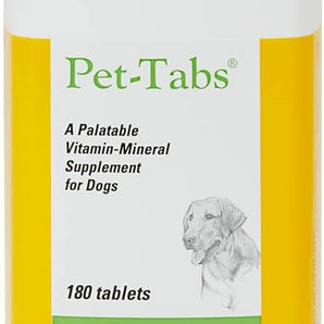 Pet-Tabs Multivitamin Mineral Supplement Dogs Chewable 180 Count