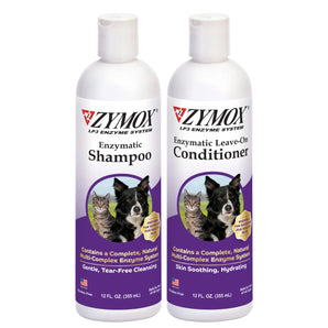Zymox Shampoo + Conditioner Rinse Combo Pack LP3 Enzyme + Vitamin D3