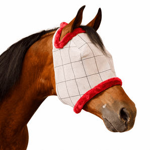 Farnam SuperMask II Horse Fly Mask No Ears Double-Latch Secure Mesh Eye Protection