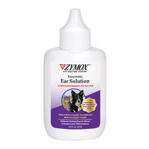 Zymox Ear Care Combo Solution 0.5% with Hydrocortisone 1.25 oz + Ear Cleanser 4 oz Dogs & Cats Bundle