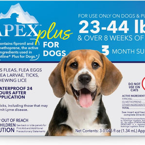 Apex Plus Flea & Tick Treatment for Medium Dogs 23-44 lbs 3-Month Supply