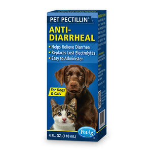 Pet Pectillin Anti-Diarrheal 4 oz. Dogs Cats Loose Stool Electrolytes Made USA
