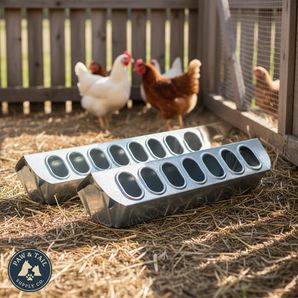 Miller 12" Galvanized Slide Top Poultry Chicken Feeder Metal 4-Pack