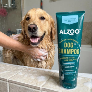 ALZOO Hypoallergenic Dog Shampoo Sensitive Skin Plant-Based 8 oz. 3-Pack