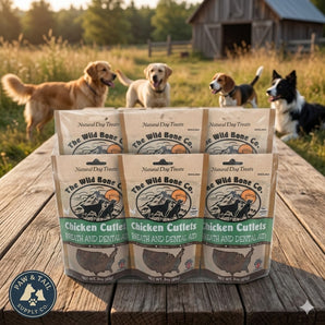 The Wild Bone Company Fresh Breath Chicken Cutlet Dental Aid Dog Treat 3 oz. 6PCK