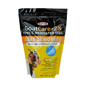 Durvet Goat Care 2X Type C Feed Pellets Goat Dewormer 3 lbs.