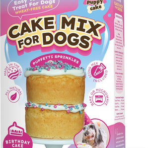 Puppy Cake Wheat-Free Birthday Cake Mix With Pupfetti Sprinkles Dog Treats 9 oz.