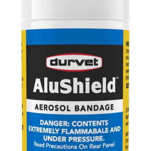 Durvet AluShield Aerosol Bandage 2.6oz Water-Resistant Animal Wound Spray