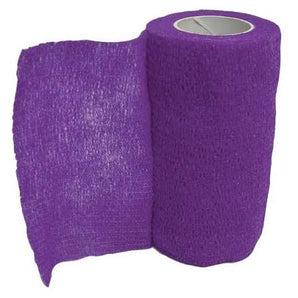 Wrap-It-Up 4" Self Cohesive Flexible Bandages Pets Animals & Humans 3-Pack Purple