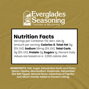 Everglades Rub Seasoning 12 oz. Sweet & Spicy BBQ Dry Rub for Meat