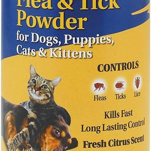 Zodiac Flea & Tick Powder 6 oz. for Dogs Puppies Cats Kittens Shaker Top