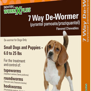 Sentry Care HC Worm X Plus 7 Way De-Wormer for Puppies and Small Dogs, 6-25 lbs
