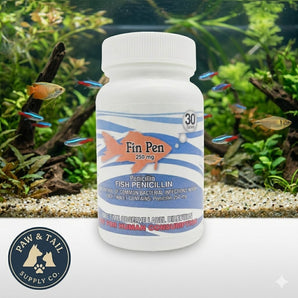 Fin Pen 250mg Capsules for Aquarium Fish – 30 Count – Water Care Support