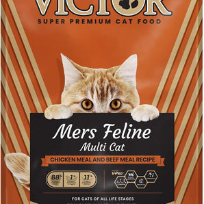 VICTOR Mers Feline High Protein Dry Cat Food 15 lb All Life Stages Skin & Coat
