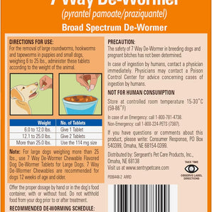 Sentry Care HC Worm X Plus 7 Way De-Wormer for Puppies and Small Dogs, 6-25 lbs