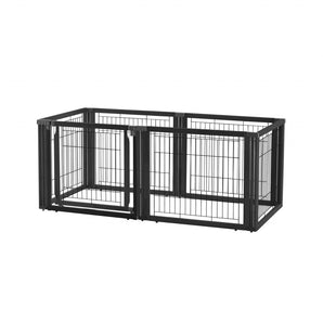 Essential Pet 6 Panel Convertible Elite Pet Gate Divider & Pen 31.5-Inch Black
