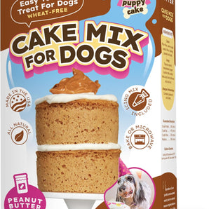 Puppy Cake Wheat-Free Peanut Butter Cake Mix with Icing Dog Treats 9 oz.
