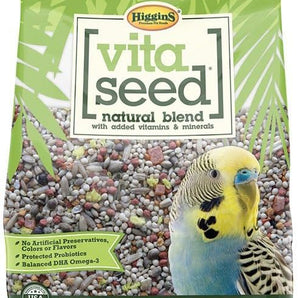 Higgins Vita Seed Parakeet Food 5 lbs. Premium Seed Blend w/ Probiotics & DHA