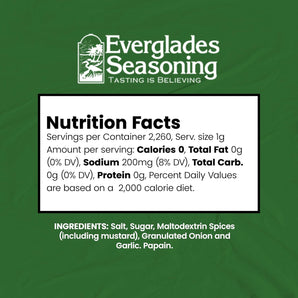 Everglades All Purpose Seasoning 4 oz. 1/3 Less Salt Southern Blend