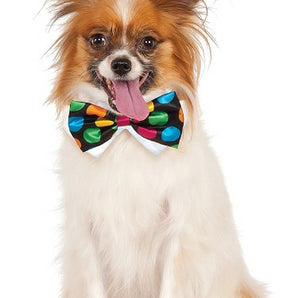 Rubie's Halloween Polka Dot Bowtie Small/Medium Dog Black Colorful Party