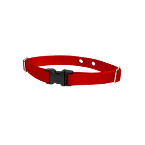 Lupine Pet 2 Hole Adjustable Nylon Replacement Dog Collar Strap 3/4 inch, Red