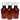 Amber Oval Bottle 4oz Graduated with Measurements and Child Proof Cap 3PCK