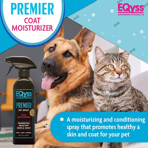 EQyss Premier Pet Coat Moisturizing Spray – No Residue, Soothes Dry Skin