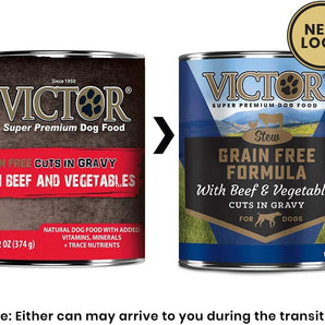 Victor Grain Free Beef and Vegetables Canned Wet Dog Food 12-Pack