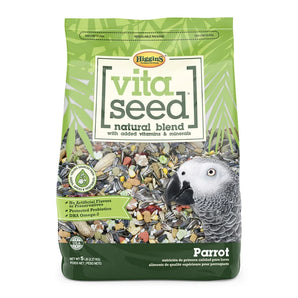 Higgins Vita Seed Parrot Food 5 lbs. Premium Seed Blend w/ Probiotics & DHA Omega-3