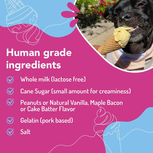 Puppy Cake Puppy Scoops Ice Cream Mix Vanilla Flavored Dog Cup Treats 2.32 oz.