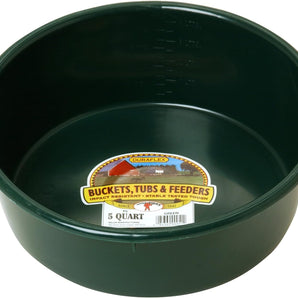 Little Giant DuraFlex Utility Feed Pan 5 Qt Green Livestock Pet Durable