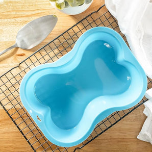 Puppy Cake Dog Bone Shaped Silicone Cake Baking Birthday Pan Blue