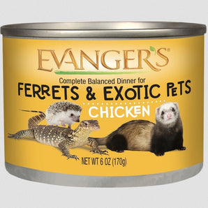 Evanger's Chicken Dinner for Ferrets & Exotic Pets Grain Free 6 oz. Can