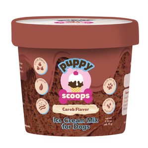 Puppy Cake Puppy Scoops Ice Cream Mix Carob Flavored Dog Cup Treats 2.32 oz.
