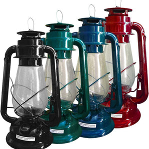 21st Century Hurricane Lantern Assorted 12" & Crown Lamp Oil Emergency Bundle
