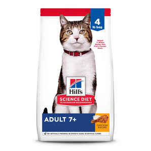 Hills Chicken Kitten Cat Hill's Science Diet Senior 7+ Recipe Dry Food (4lb)