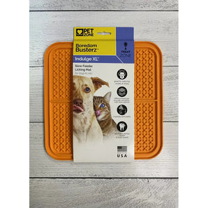Pet Zone Boredom Busterz Indulge Licking Mat XL Orange for Dogs & Cats