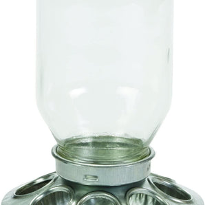 Little Giant Mason Jar Baby Chick Feeder 1 Quart Poultry Galvanized Steel Base