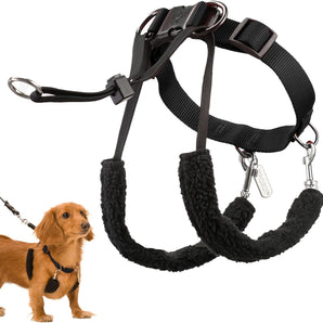 Sporn Training Halter Small Dog No Pull Harness - Padded Sherpa Sleeves Toy Breeds 2-9kg