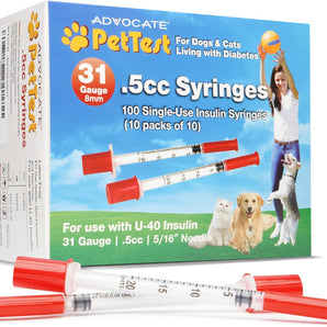 Advocate Insulin Syringes 31 Gauge .5cc Box of 100 Syringes