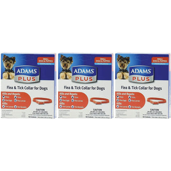 Adams Plus Flea & Tick Collar for Small Dogs & Puppies 3-Pack Adams