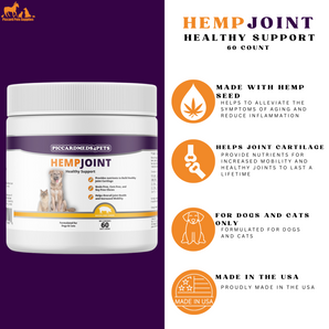 Piccardmeds4pets Hemp + MSM Joint Support Chews for Dogs and Cats 60 Count