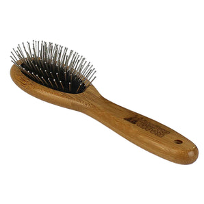 Bamboo Groom Oval Pin Brush Stainless Steel Small/medium